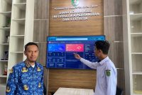 Pemantauan penggunaan internet gratis desa melalui kantor diskominfo perstik Kutim.